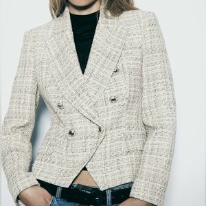 Double breasted texture jacket